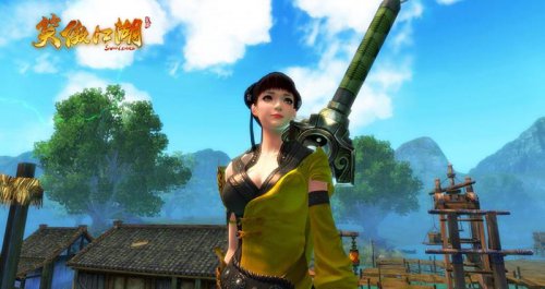 用轻功跳上屋顶,欣赏江湖美景