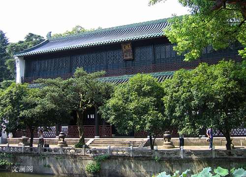 始建于乾隆年间,“江南三阁”中唯一幸存的文澜阁