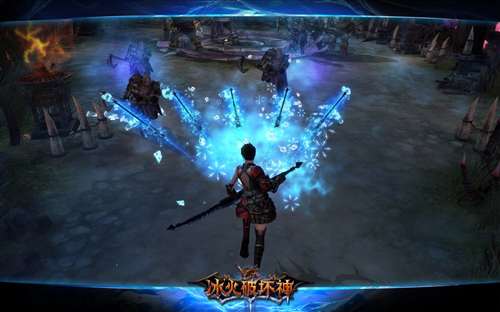 瞬间向敌人发射五枚魔法冰箭