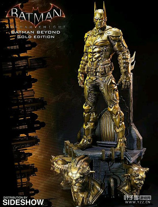 土豪金版阿卡姆骑士DLC蝙蝠侠模型