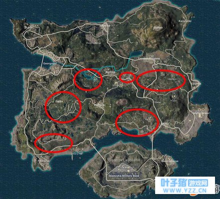 绝地求生全军出击六大打野地点推荐 打法解