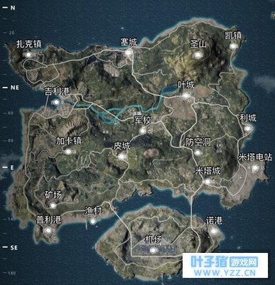 《绝地求生》国服地图揭晓,看看你们的P城