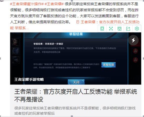 王者荣耀举报系统小学生要哭了,这一次人工