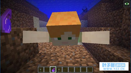 最新版本《我的世界》史蒂夫学会了游泳,鱿