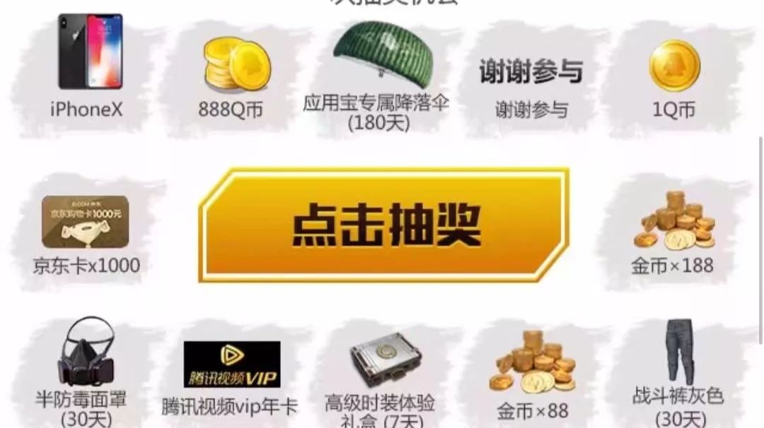 绝地求生刺激战场新春好礼来袭!抢888Q币!