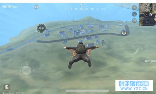 荒野行动,跳伞这样可以先落地,别人落地,