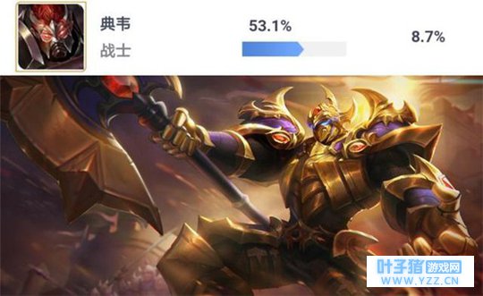 王者荣耀版本新宠战神典韦崛起 全新打法驰