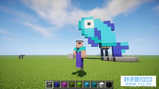 《我的世界》之我们不一样系列,菜鸟的雕塑