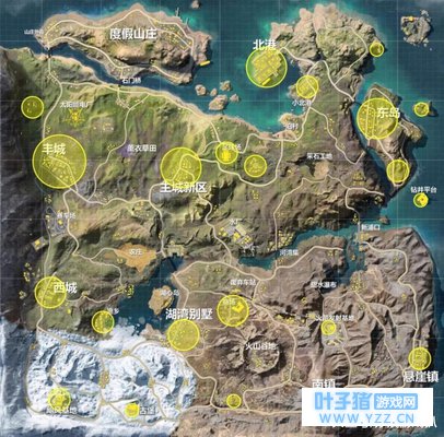 《荒野行动》“飓风半岛”物资分布情况, 萌