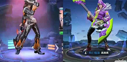 王者荣耀:中美服英雄对比!高渐离帅气大增