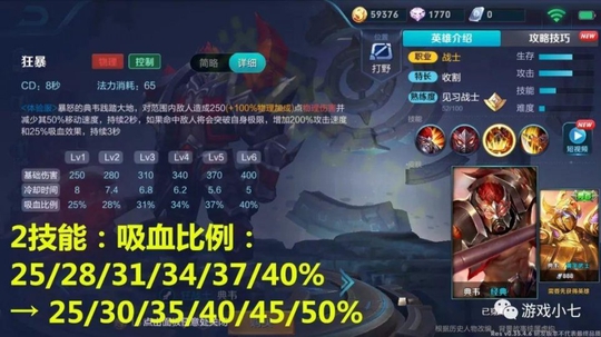 王者荣耀:典韦40%吸血调回到50%吸血了,天