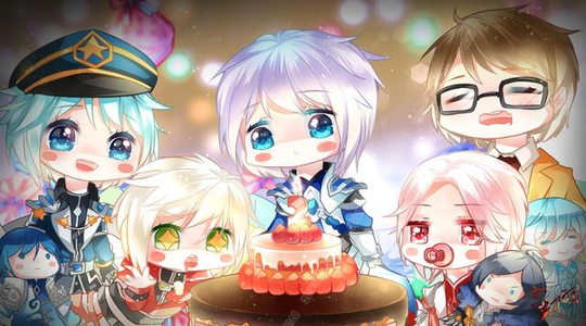 亮亮今年两岁啦~生日快乐~画了八只小亮亮