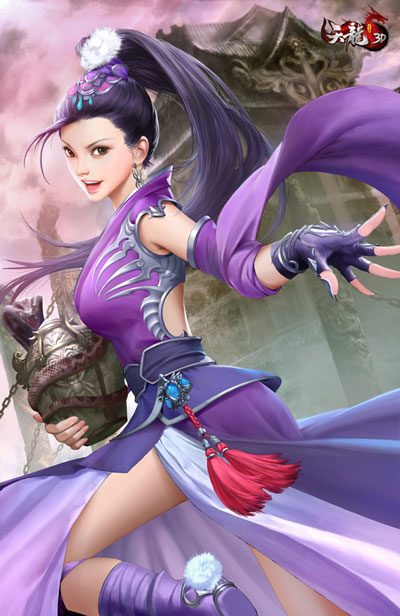 游戏中美人玩法的刁蛮阿紫形象