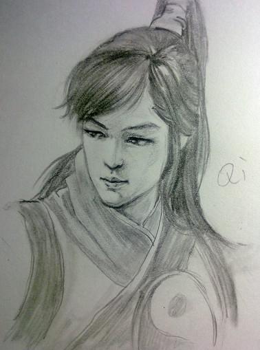 倩女幽魂角色半身像玩家有爱手绘