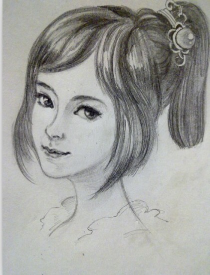 倩女幽魂角色半身像玩家有爱手绘