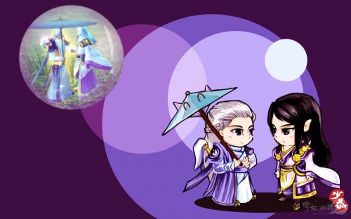 倩女幽魂2玩家原创Q版桌面