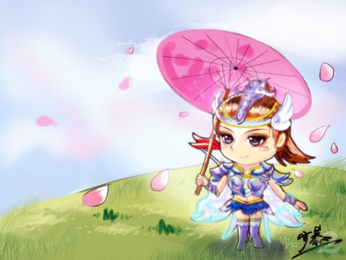 倩女幽魂2玩家原创Q版桌面