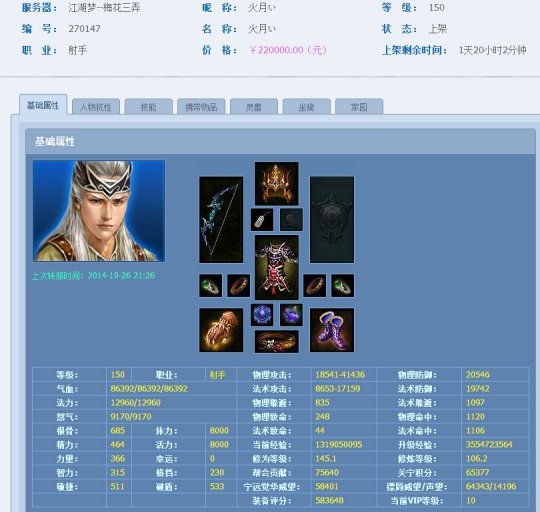 倩女藏宝阁大神盘点:火月ぃ