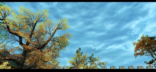 倩女昼夜天空美景