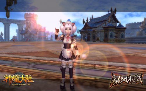 《神魔大陆》实景截图-卖萌“猫女郎”