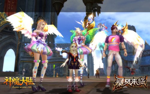 《神魔大陆》实景截图-欢聚奇幻世界度假的勇士们