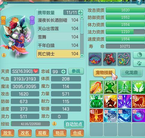 99级全五技能宝宝